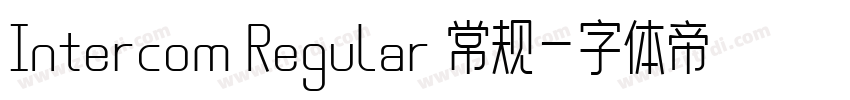 Intercom Regular 常规字体转换